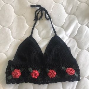 Ecoté Crochet knit crop top
